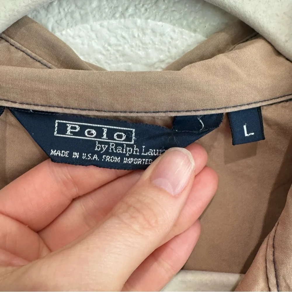 VTG‎ Polo Ralph Lauren Harrington Jacket Tan Beige Old Money 90s Preppy Worn In